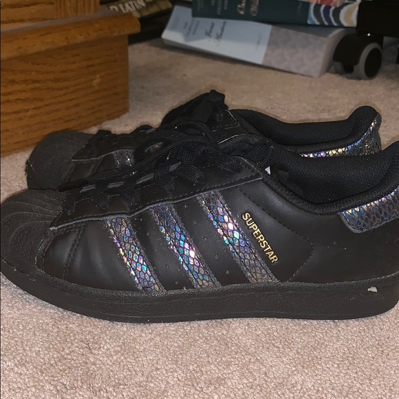 adidas Shoes - Kid adidas Superstar J Black/Black/Black adidas Shoes - Kid adidas Superstar J Black/Black/Black